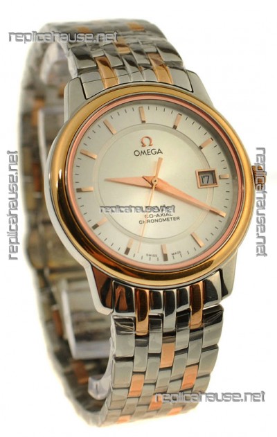 Omega Co-Axial Deville Japanese Rose Gold Watch in Rose Gold Stick Markers