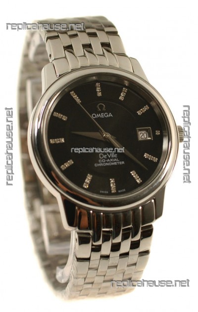 Omega Co-Axial Deville Japanese Steel Watch in Stick Markers