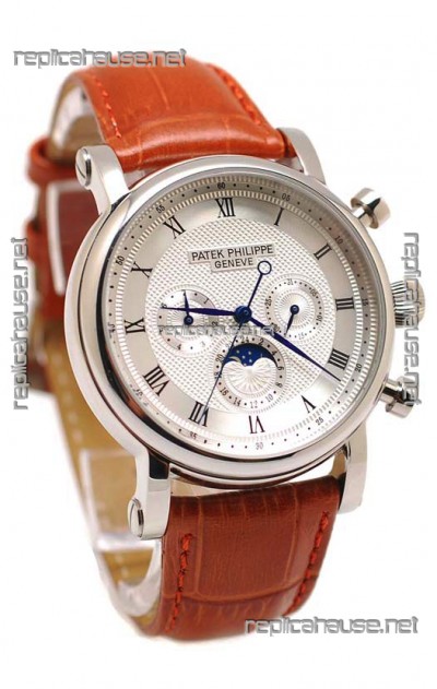 Patek Philippe Grand Complications Replica Watch in White Dial