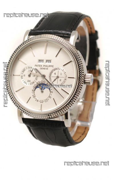 Patek Philippe Grand Complications Japanese Steel Watch in White Dial
