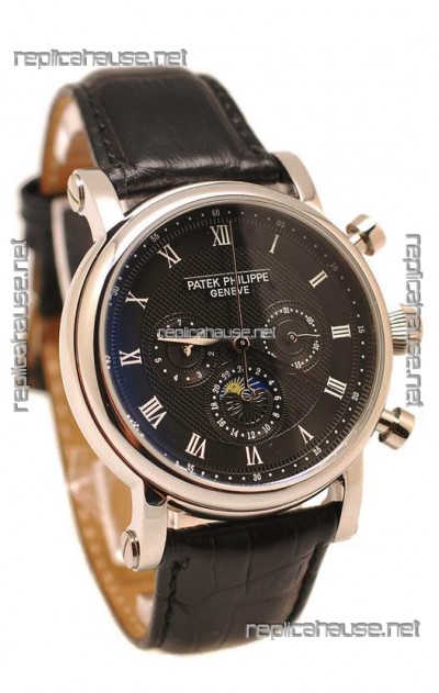 Patek Philippe Grand Complications Replica Watch in Black Dial