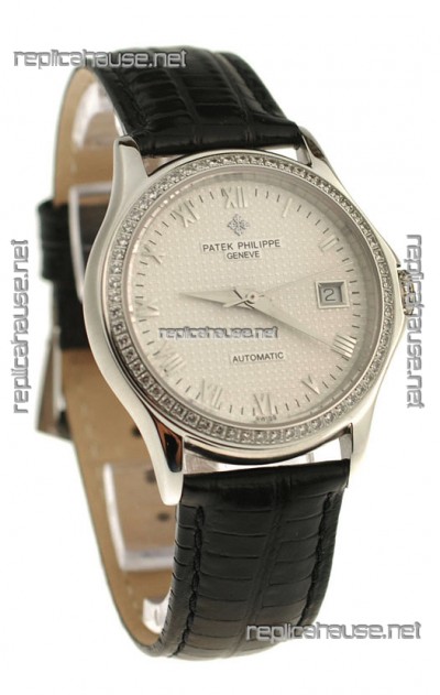 Patek Philippe Geneve Replica Watch in Roman Hour Markers