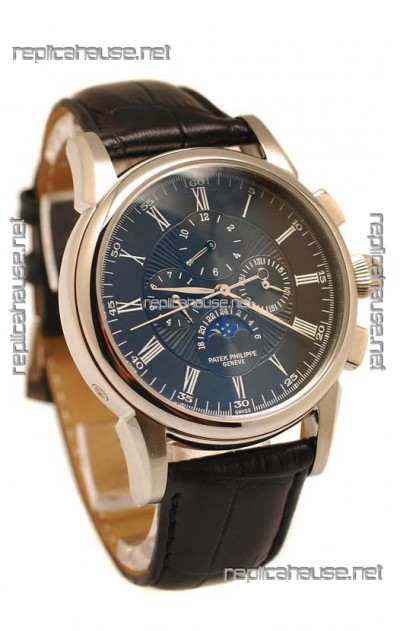 Patek Philippe Grand Complications Replica Watch in Black Dial