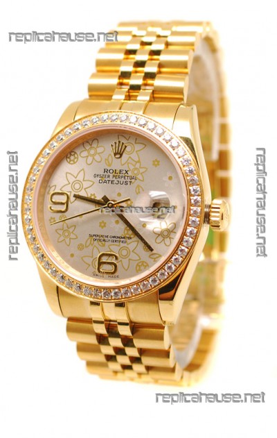 Rolex Datejust Floral Motif 2011 Edition Swiss Replica Watch