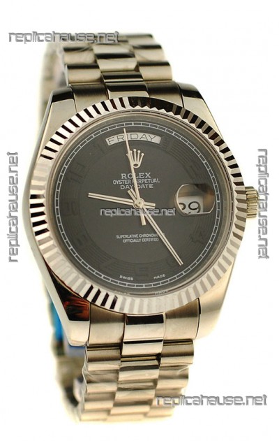 Rolex Day Date Silver Japanese Replica Watch