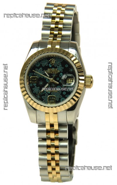 Rolex Floral Motif Datejust Ladies Replica Watch