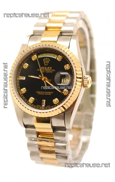 Rolex Day Date Two Tone Swiss Replica Watch