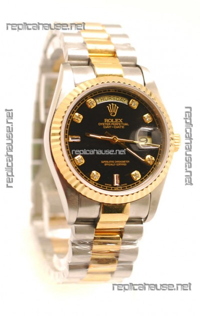Rolex Day Date Two Tone Swiss Replica Watch