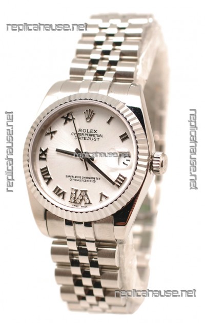 Rolex Oyster Perpetual Datejust Diamonds VI Japanese Replica Watch -36MM