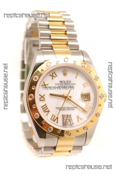 Rolex Datejust Mens Replica Two Tone Watch