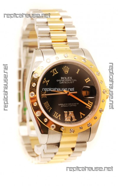 Rolex DateJust Mid-Sized Gold Japanese Replica Watch 