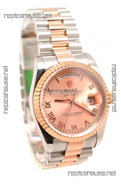 Rolex Day Date Two Tone Swiss Replica Watch