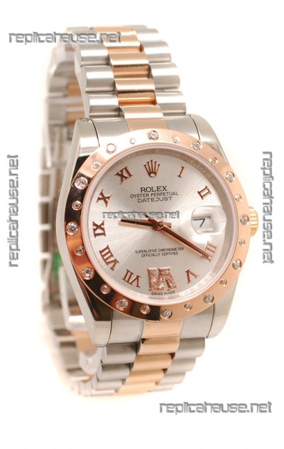 Rolex DateJust Mid-Sized Gold Japanese Replica Watch 