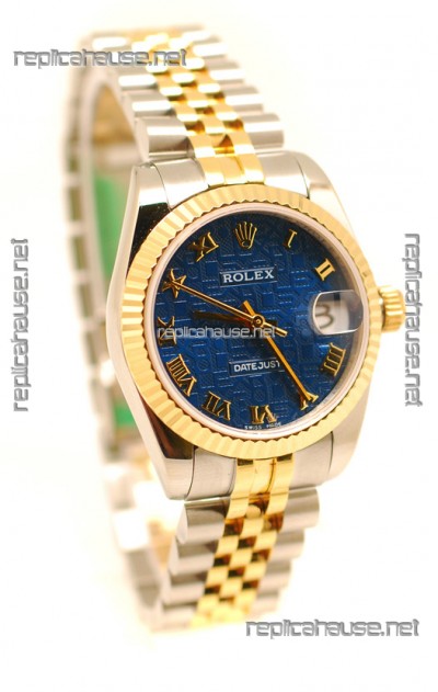 Rolex DateJust Mid-Sized Swiss Replica Two Tone Watch
