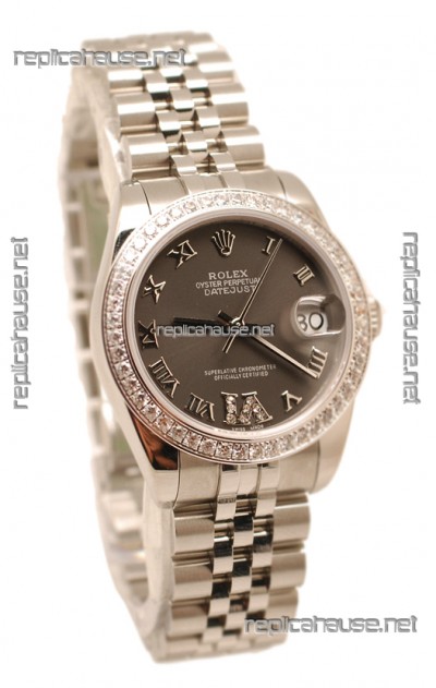 Rolex Oyster Perpetual Datejust Diamonds VI Japanese Replica Watch -36MM