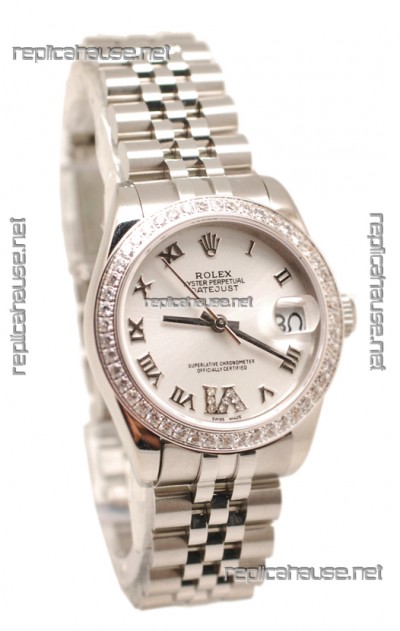 Rolex Oyster Perpetual Datejust Diamonds VI Japanese Replica Watch -36MM