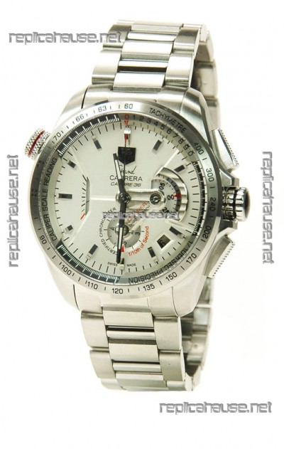 Tag Heuer Grand Carrera Calibre 36 Swiss Replica Watch in White Dial