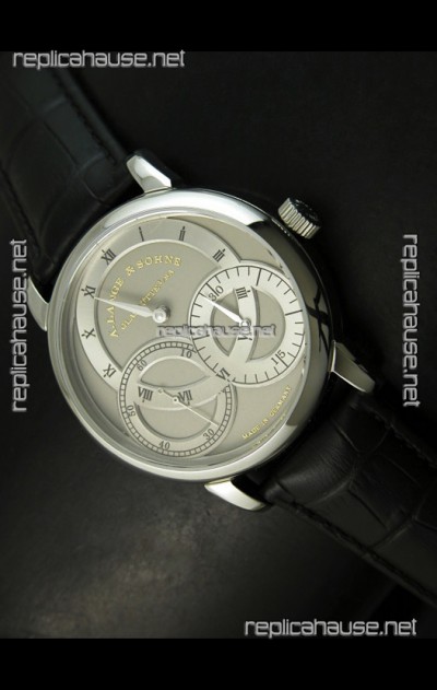 A.Lange & Sohne Dual Sub Dials Japanese Watch Black Strap