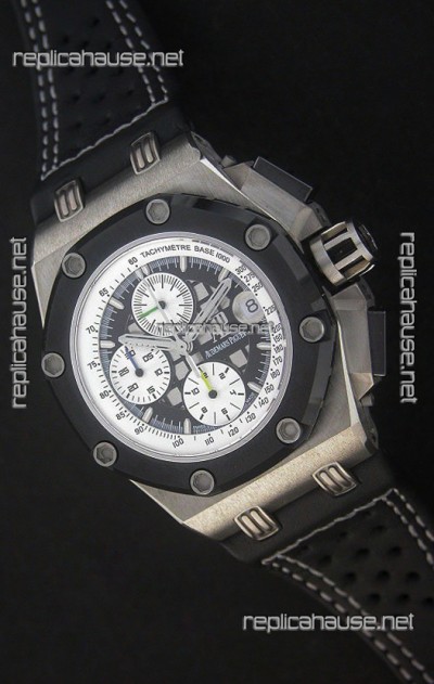 Audemars Piguet Royal Oak Offshore Rubens Barrichello Titanium Swiss Watch - Secs hand 12 O Clock