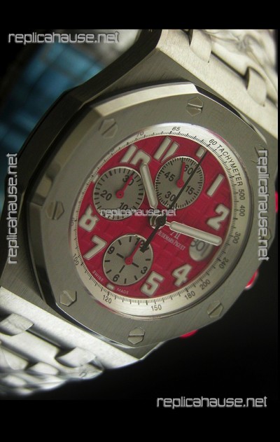 Audemars Piguet Royal Oak Offshore Swiss Watch in Red Dial - Secs hand 12 O clock