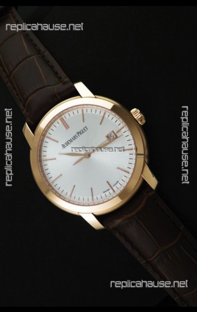 Audemars Piguet Jules Swiss Automatic Watch in Rose Gold Casing
