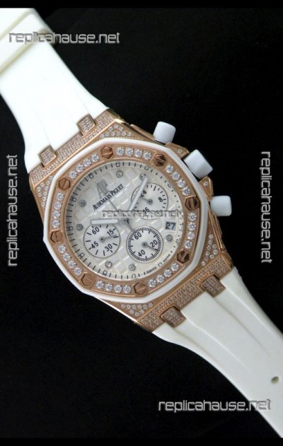 Audemars Piguet Royal Oak Ladies Alinghi Limited Edition Japanese Watch in White