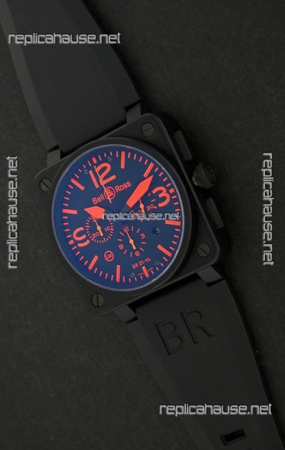 Bell and Ross BR01-94 7750 Swiss Watch in Red Markings