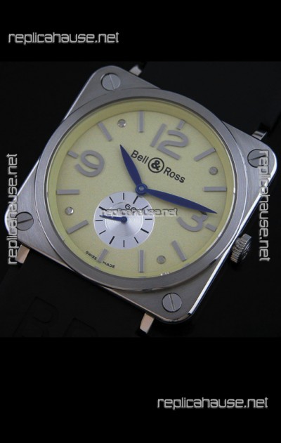 Bell & Ross Japanese Watch in Gold Ivory Dial