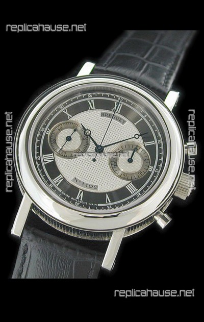 Breguet REF 1775 Swiss Replica Watch in Grey & Silver Dial