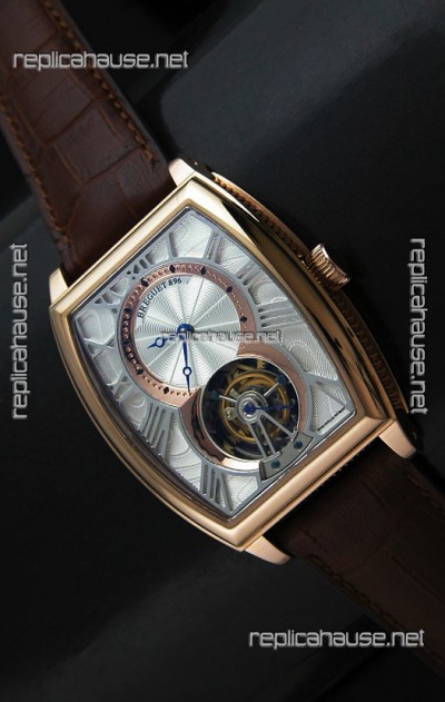 Breguet 986 AI Swiss Watch in Silver & Golden Dial