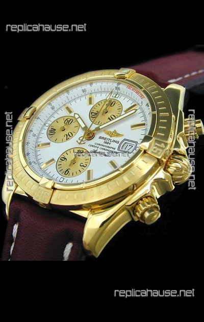 Breitling Evolution Swiss Replica Watch in Gold Case