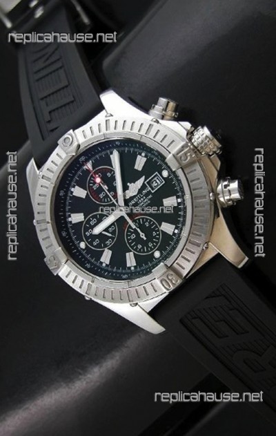 Breitling Super Avenger Swiss Watch in Black Dial - Ultimate Mirror Replica 