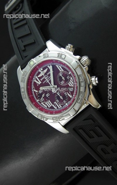 Breitling Chronomat Swiss Replica Watch in Rubber Strap