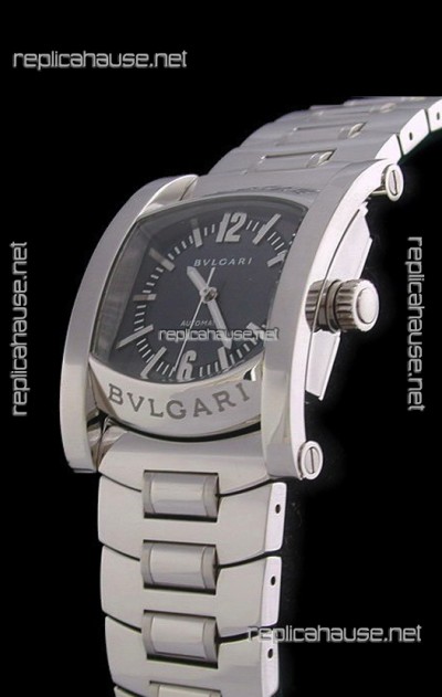 Bvlgari Assioma Japanese Replica Automatic Watch in Black Dial