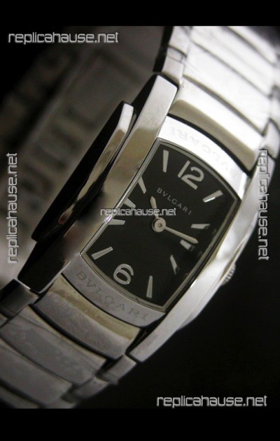 Bvlgari Assioma Japanese Replica Quartz Watch in Black Dial