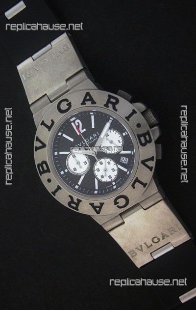 Bvlgari Diagono Titanium Japanese Replica Quartz Watch