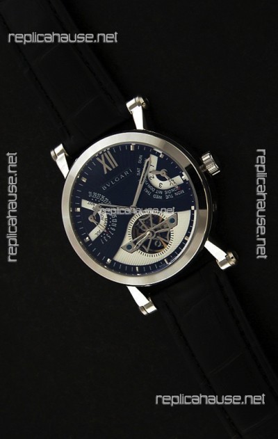 Bvlgari Sotirio Japanese Replica Automatic Watch in Blue Dial