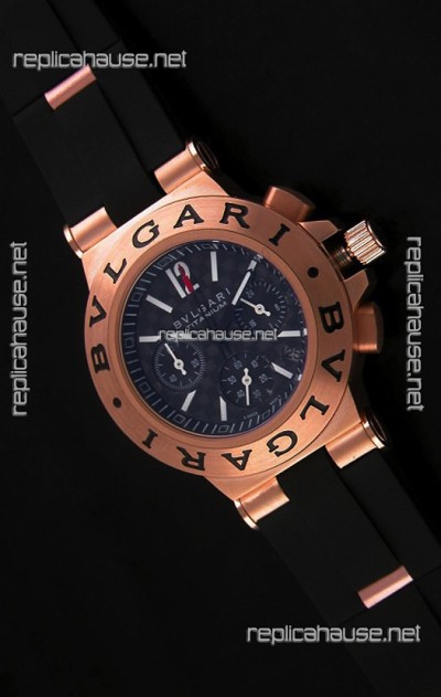 Bvlgari CH35 S Aluminium Japanese Replica Watch in Black