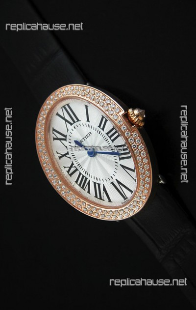 Cartier Ellipse Ladies Replica Watch in Pink Gold