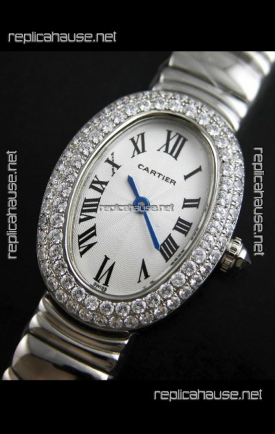 Cartier Ellipse Ladies Replica Watch in White Dial