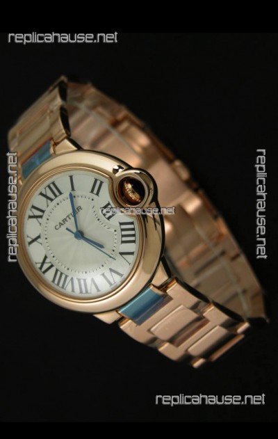 Ballon De Bleu Cartier Pink Gold Swiss Watch