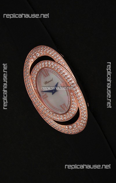 Chopard Xtravagza Swiss Replica Watch in Black Strap