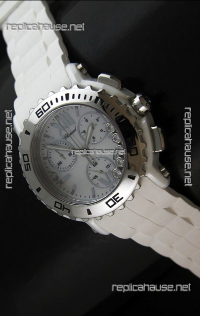 Chopard Happy Sport Swiss Replica Watch in White Dial