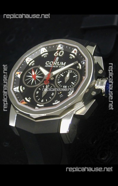 Corum Admiral's Cup Challenge Swiss Replica Watch in Black Dial