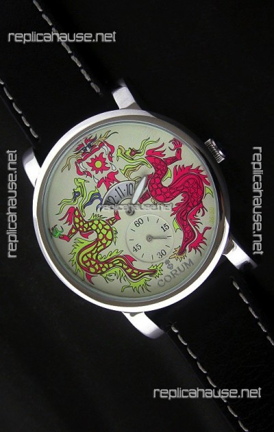 Corum Imitation Ceramics Japanese Replica Watch in White Dial