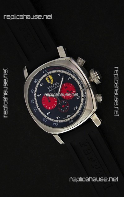 Ferrari Chronograph Japanese Replica Watch in Black Dial