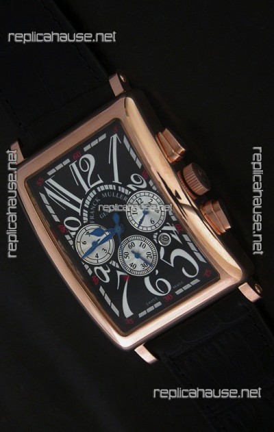 Franck Muller Long Island Japanese Replica Watch in Black Dial