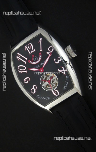 Franck Muller Tourbillon Japanese Replica Watch in Black Dial