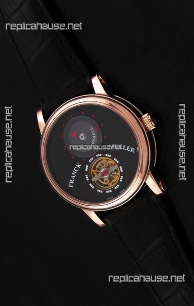 Franck Muller Classic Tourbillon Japanese Replica Watch in Black Dial
