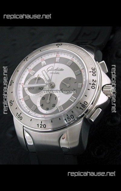 Glashuette Sport Evolution Swiss Chrono Watch in White Dial